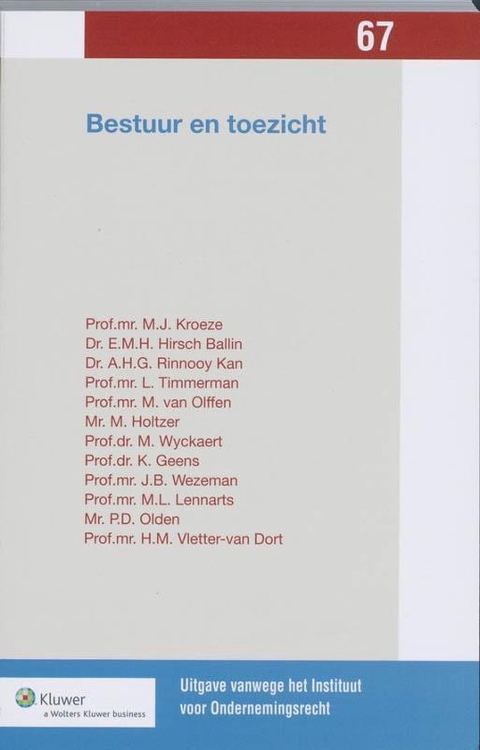 Bestuur en Toezicht 67 - cover