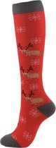 Compressiekousen | Kerstsokken | Christmas Socks | Rudolph the Reinder | Kerstkousen | Vrolijke sokken | Kniekousen | Lange sokken | Steunkousen | Compressie sokken | Loopkousen |