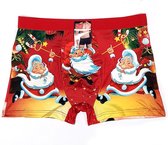Kerst boxershort kerstcadeau heren ondergoed mannen boxershort rood maat XXL/XXXL