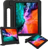 iPadspullekes - Apple iPad Pro 12.9 Inch 2022/2021/2020 Kinderhoes - Tablet Kids Cover met Handvat - Zwart