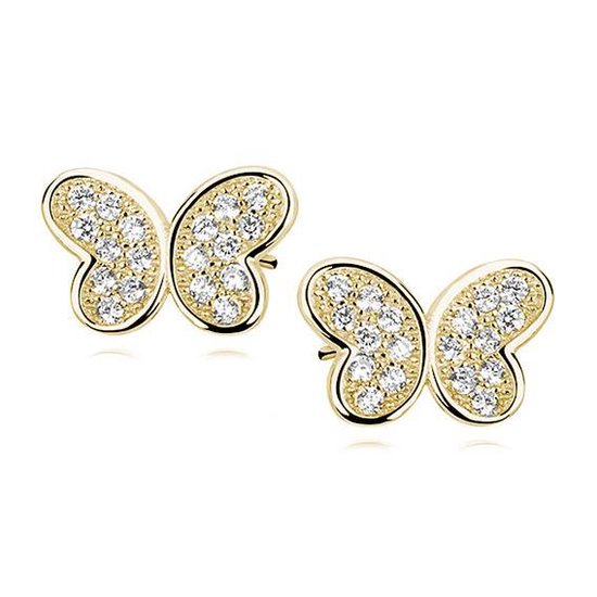 Boucles D'Oreilles Homme Neymar Style Bling - Zircone Blanche, Or 18 Carats