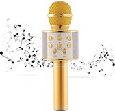 Karaoke Microfoon - Draadloos - Bluetooth Verbinding - GOUDkleurig - Voor de gezelligste feestjes - DEALSFORYOU