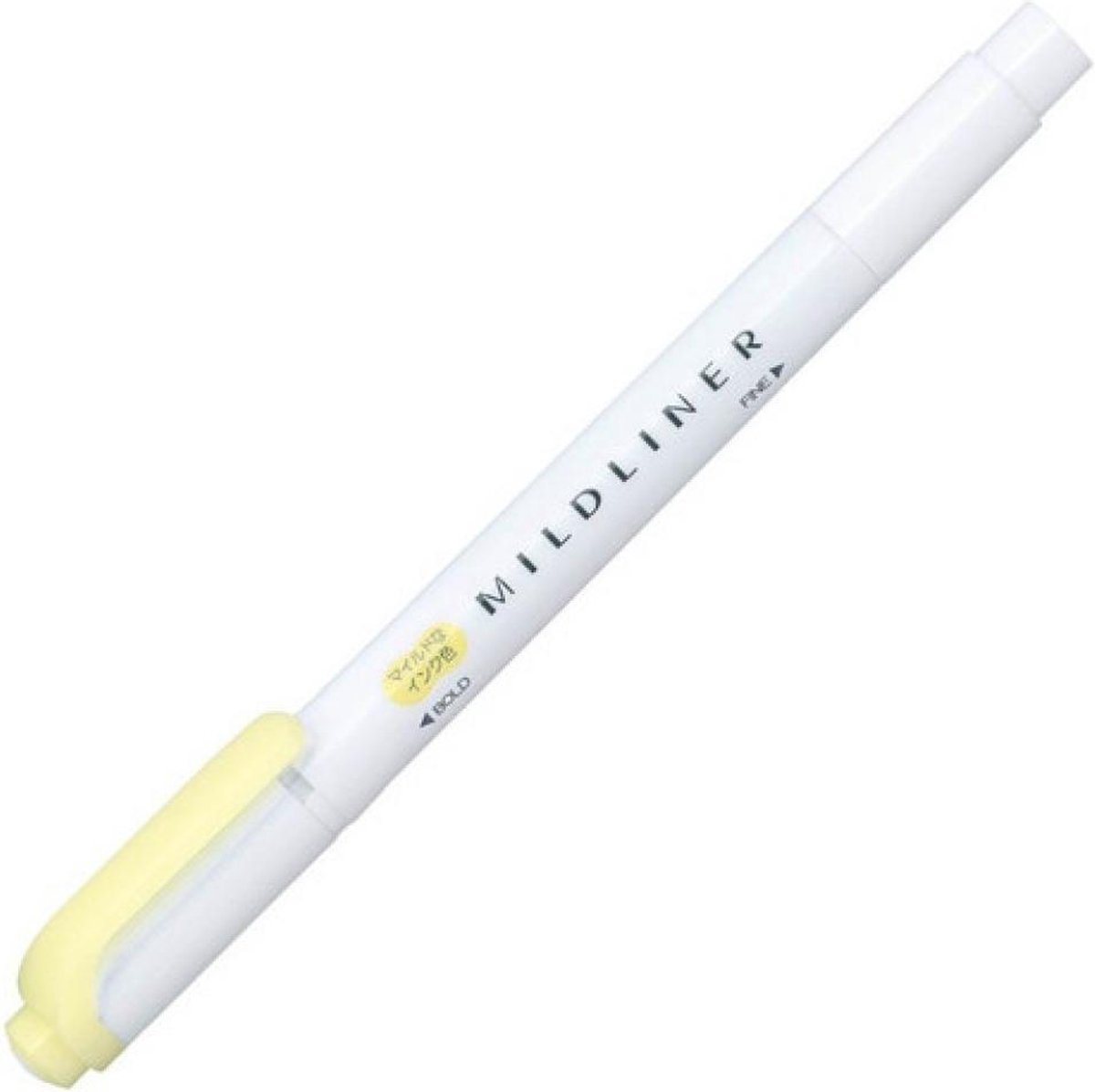Zebra Mildliner Double-Sided Highlighter - Fine / Bold - Mild Yellow / WKT7-MY