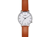 Wyzer White Coffee - Heren Horloge - Bruin - Leren Band