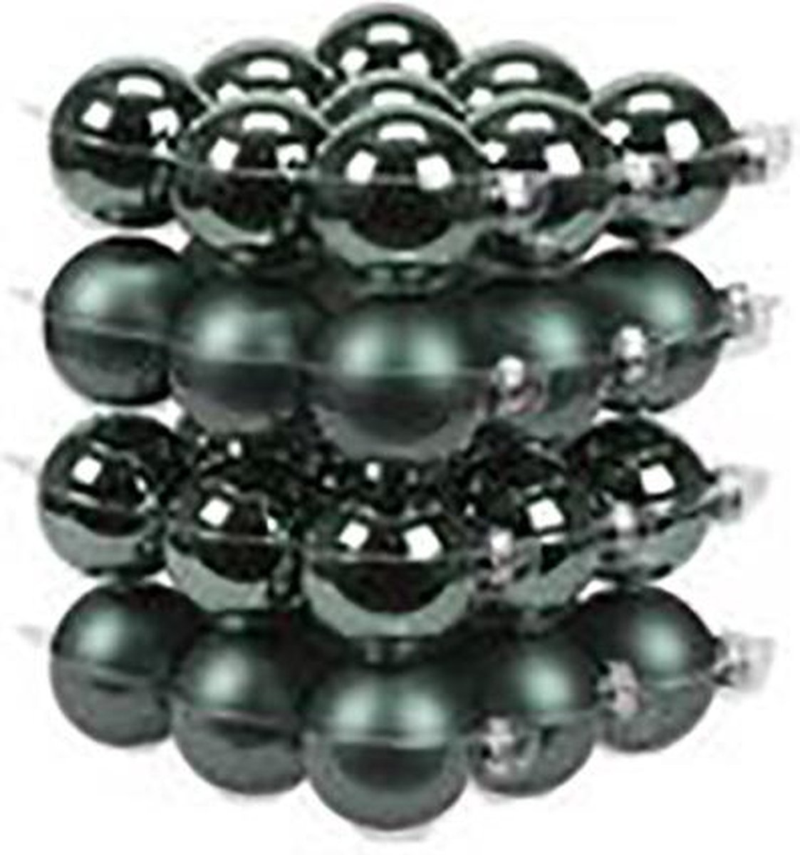 36 glassballs/cap greenlake 57 mm | Kerst | Kerstballen