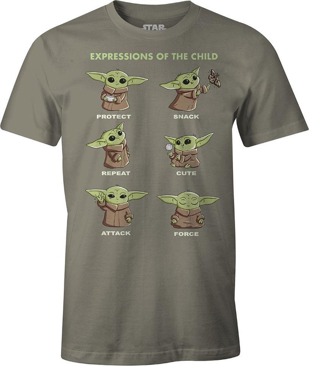 Bol Com Baby Yoda Shirt Child Expressions Maat S