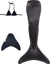 All Black zeemeerminstaart maat 122-128 (6) met monovin met voetvakken en bikini top