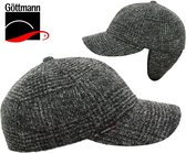 Winterpet cap met oorwarmers kleur grijs melee maat XXL / 64 centimeter