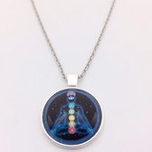 Wellness-House | Ketting Chakra Cabochon | Reiki | Chakra sieraden | Ketting 50 cm