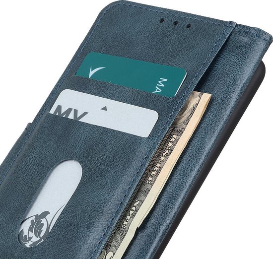 Étui pour téléphone - Étui portefeuille - Étui portefeuille - Étui de type livre pour Samsung Galaxy A21s - Blauw