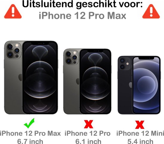 Deze hoes is uitsluitend geschikt voor de iPhone 12 Pro Max (6.7 inch).