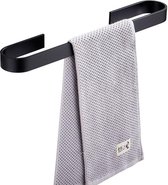 Handdoekrek - Badkamer Handdoek Houder - Badkamer handdoek hanger - handdoekstang - zelfklevend - 45CM - Zwart
