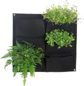 Vertical Garden Waterproof® - 6x poches étanches - Vertical Green Jardin intérieur ou extérieur - 55x50cm - Zwart - Feutre durable