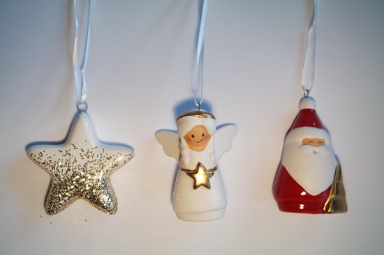 3 decoratie hangers voor in de kerstboom
