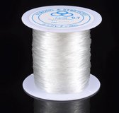 elastiekdraad, transparant, diameter van 0,7mm, 100m op een rol