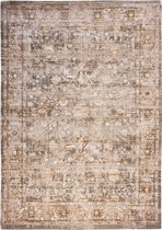 Louis de Poortere - 8884 Antiquarian Suleiman Grey Vloerkleed - 140x200 cm - Rechthoekig - Laagpolig, Vintage Tapijt - Landelijk, Oosters - Bruin, Grijs