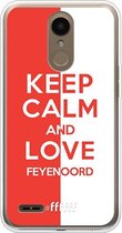 LG K10 (2018) Hoesje Transparant TPU Case - Feyenoord - Keep calm