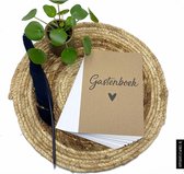 Gastenboek invulkaarten 25 stuks - Bruiloft - Huwelijk - Receptieboek - Invulboek kraft