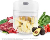 Hakmolen electrisch-USB-oplaadbal-Mini Portable Chopper-250ml-wit en grijs