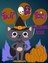 Treat or Trick coloring book: Over 50 Activity & Coloring Pages Age 4-12