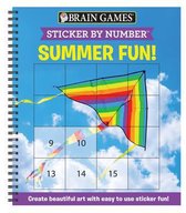 Brain Games - Sticker by Number- Brain Games - Sticker by Number: Summer Fun! (Easy - Square Stickers)