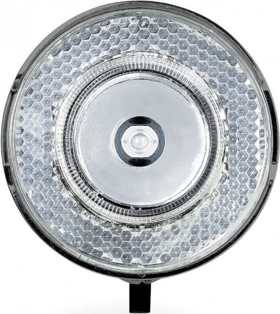 AXA 706 Fietsverlichting - 15 Lux LED Voorlicht - Batterijverlichting - Geïntegreerde Reflector - Retro Chrome - 35 m Lichtbeeld - 2.250 m Zichtbaarheid van AXA — afbeelding 3