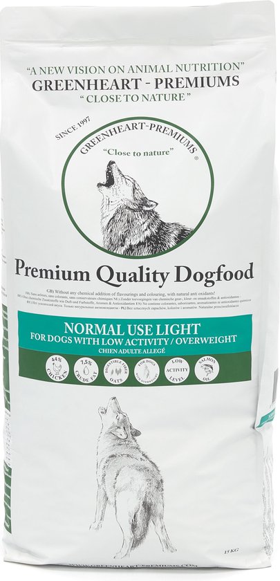 Greenheart-premiums Hondenvoer Normal use Light4 KG