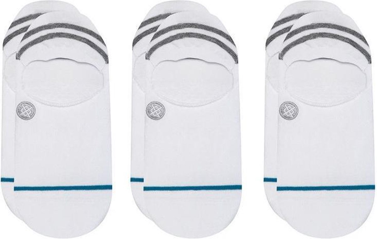 Stance - casual gamut footies 3-pack wit - 38-42