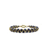 TABOO armband METAL & STONE, blue/gold