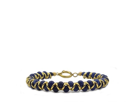Bracelet TABOO METAL & STONE, bleu / or