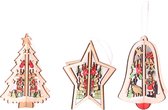 Kerstboom Hangers - Houten Hangers - Kerst Decoratie - 6 Stuks