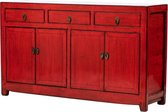 Fine Asianliving Antieke Chinese Dressoir Glanzend Rood B158xD41xH91cm Chinese Meubels Oosterse Kast