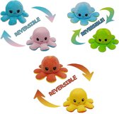 XXL set 3 Octopus Mood Knuffels |Roze Blauw | Groen Blauw | Oranje Geel