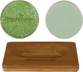 Set van shampoo & conditioner bar met bamboe zeephouder - haarverzorging - douche product - badkamer - duurzaam