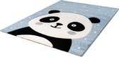 Lalee Amigo - Vloerkleed- Vloer kleed - Panda - Vlokken - Tapijt - Karpet - 80x150 - Blauw