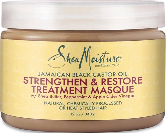 Shea Moisture Jamaican Black Castor Oil - Haarmasker - Strengthen Grow & Restore Treatment Masque - 340 ml