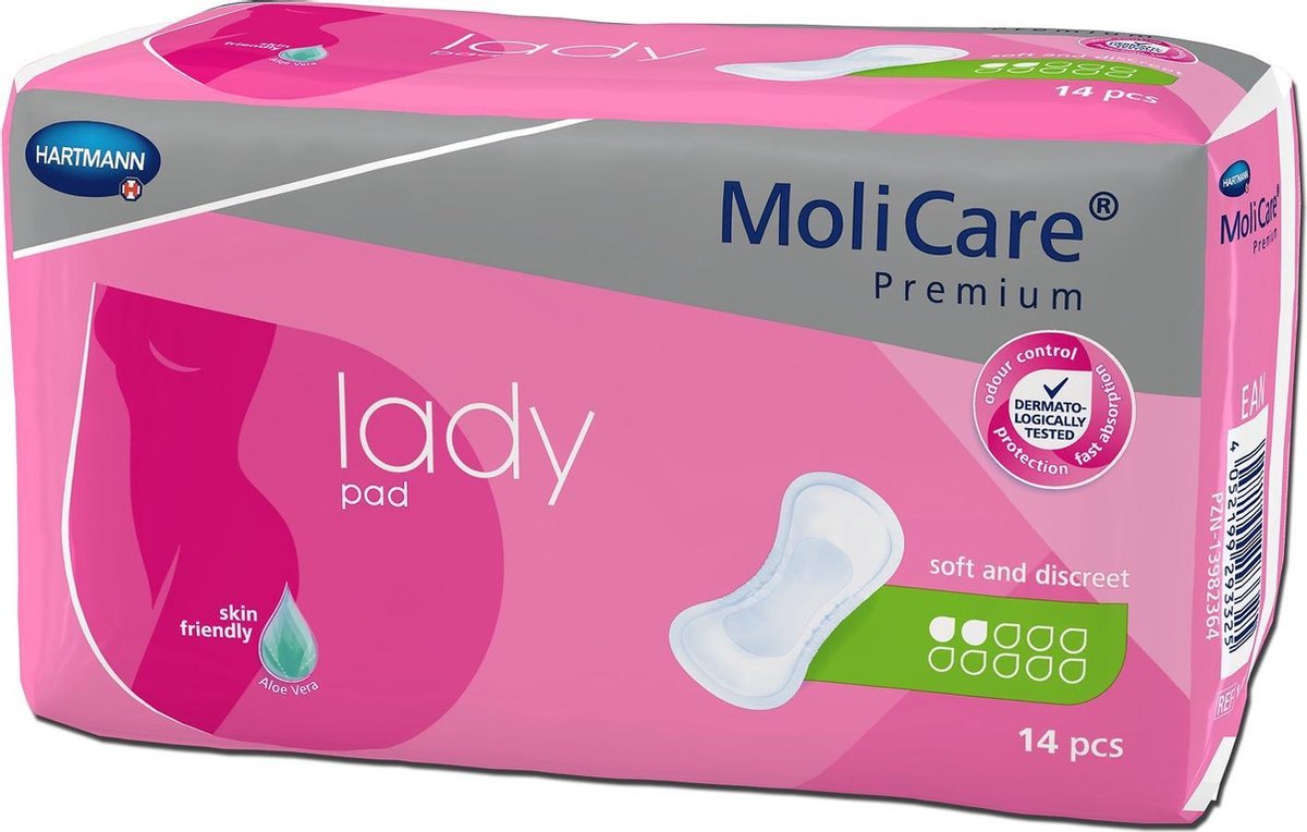 Goedkoopste Hartmann Molicare Premium Lady Pads 2 druppels - 1 pak van 14 stuks