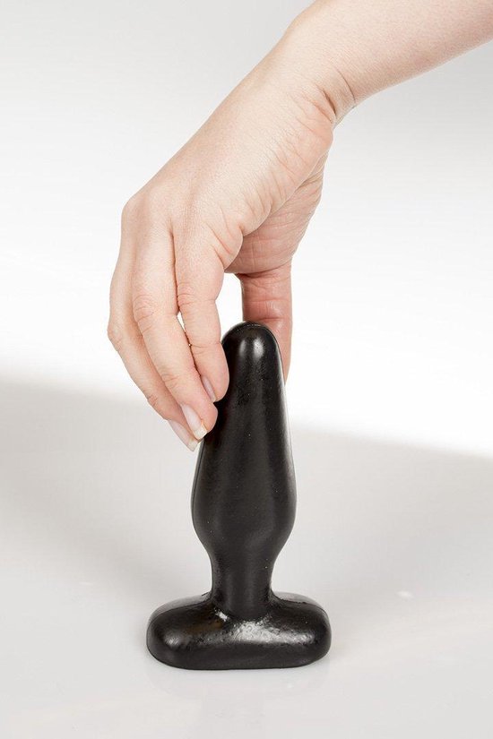 Plug anal cristal foncé 13,5 x 4 cm - noir