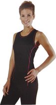 Fitness / Sport singlet dames SACHA - Mouwloos - Zwart - Maat M