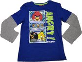 Angry Birds - Longsleeve - Blauw & Grijs - 116 cm - 6 jaar - 100% katoen