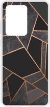 Hoesje Siliconen Geschikt voor Samsung Galaxy S20 Ultra - Design Backcover siliconen - Meerkleurig / Black Graphic