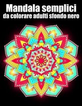 Mandala semplici da colorare adulti sfondo nero