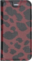 Design Softcase Booktype iPhone SE (2020) / 8 / 7 hoesje - Panter Rood