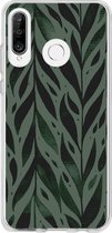 Design Backcover Huawei P30 Lite hoesje - Bladeren Groen