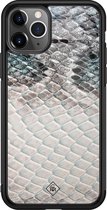 iPhone 11 Pro Max hoesje glass - Oh my snake | Apple iPhone 11 Pro Max  case | Hardcase backcover zwart