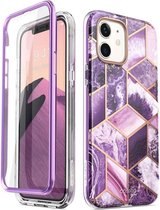 Supcase Apple iPhone 12 Mini Cosmo Hoesje Marble Purple