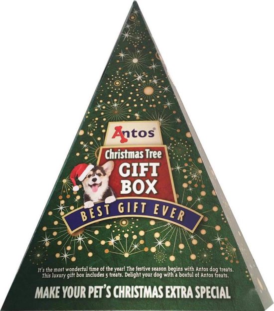 Giftbox hond voor kerst