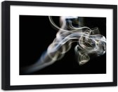 Foto in frame Abstracte rook, zwart/grijs, Premium print