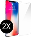 2X Screenprotector tempered glas iPhone X / XS / 10 – glasplaatje bescherming – pantserglas