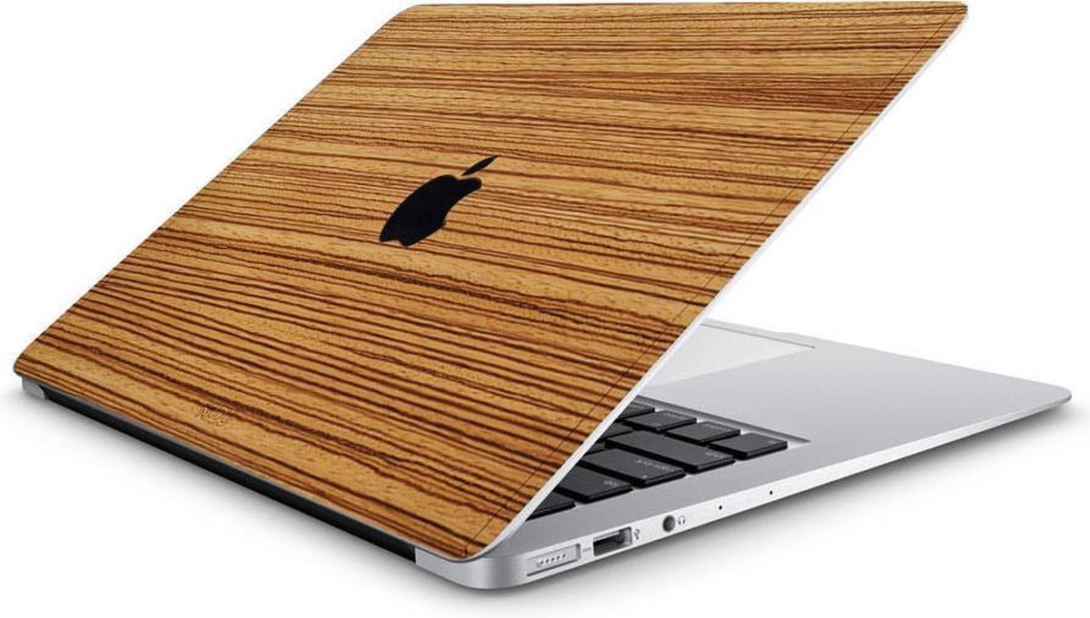 Kudu MacBook Pro 13 Inch Retina (2013-2015) SKIN - Restyle jouw MacBook met écht hout - Gemakkelijk aan te brengen - Handgemaakt in NL - Zebrano
